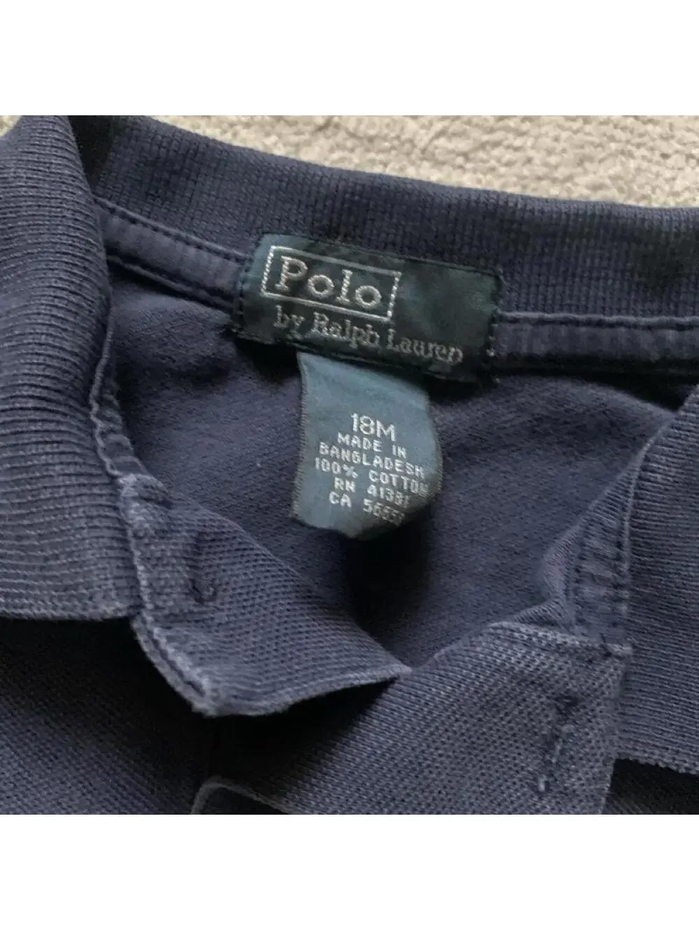 Polo Ralph Lauren Navy Blue Polo Shirt Baby 18M